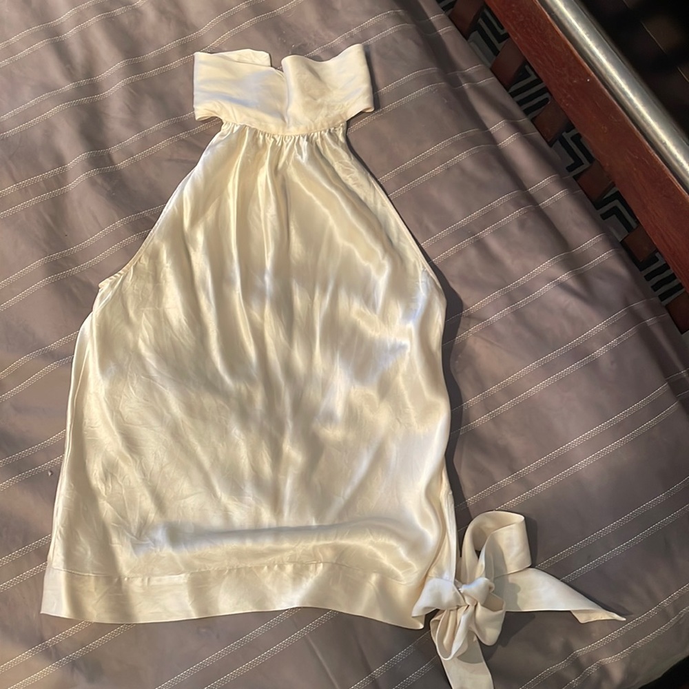 Silk halter neck blouse